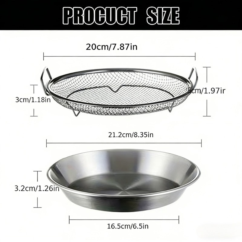 Stainless Steel Oil Filter Tray With Handle Strainer Basket For Frying And Grilling 5