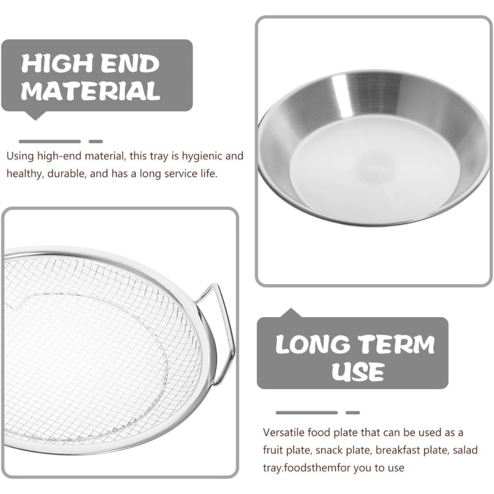 Stainless Steel Oil Filter Tray With Handle Strainer Basket For Frying And Grilling 4