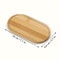 Bamboo Serving Tray Round Tea Tray for Bathroom Counter, Wooden Vanity Organizer for Home Decor
