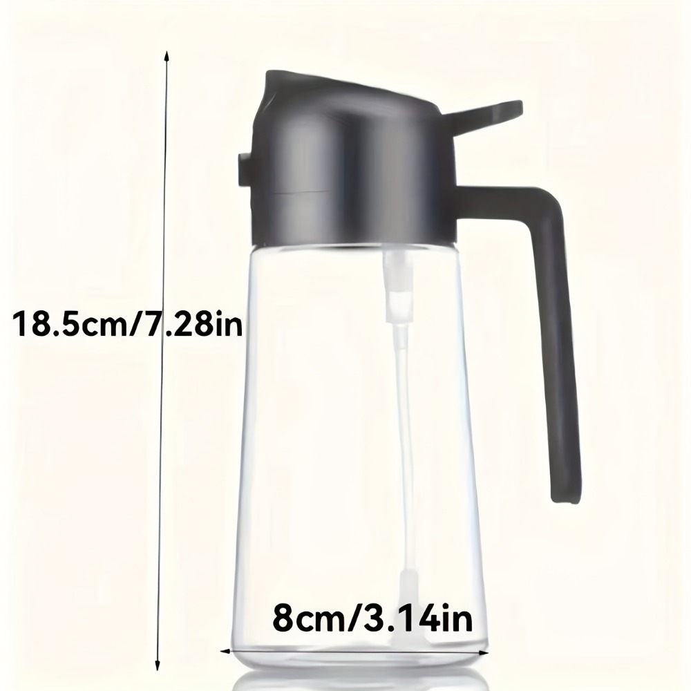 Leakproof Dual Oil Dispenser Bottle BPA Free Plastic For Cooking Salad BBQ And Air Fryer Easy Clean 6