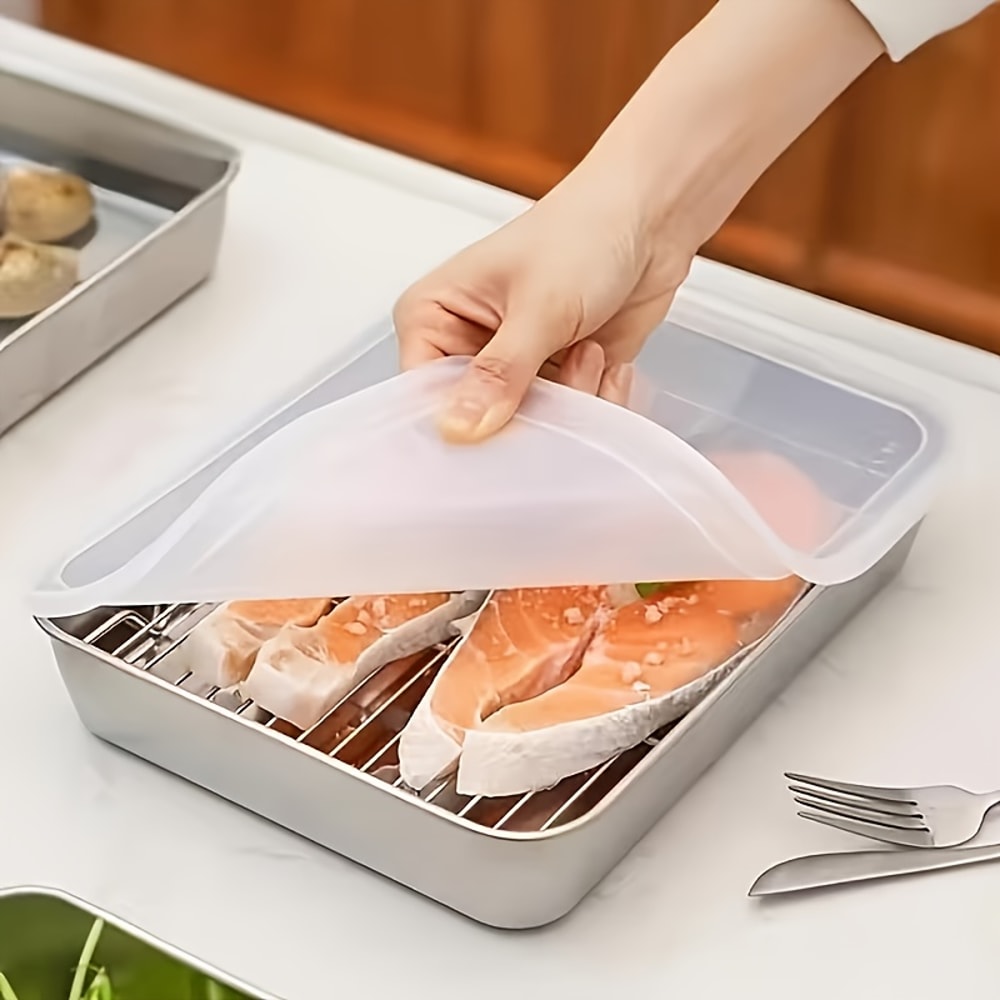 Stainless Steel Baking Storage Box Stackable Container For Cookies Bread Cakes Meal Prep 1