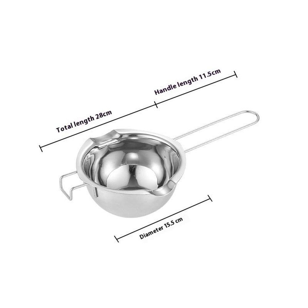 Stainless Steel Candle Wax Melting Pot with Heat Resistant Handle for Chocolate & Candle Making