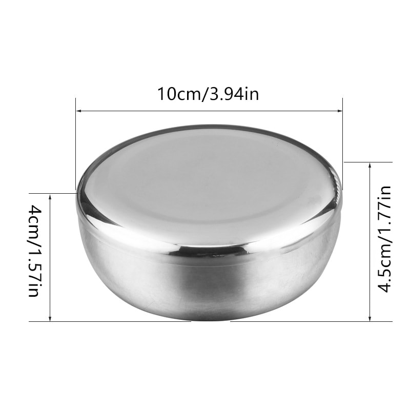 Single Layer Anti Scalding Stainless Steel Rice Bowl With Cover Ideal For Children And Family Meals 7