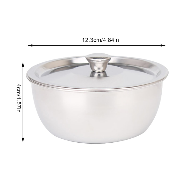 Stainless Steel Steamed Egg Bowl With Lids Premium Kitchen Tableware For Desserts Soups Rice Noodle 5