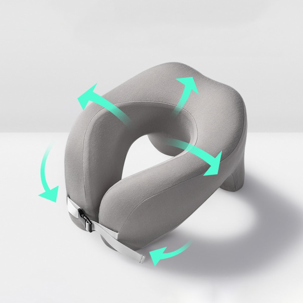 Pure Memory Foam U-Shape Travel Pillow for Neck Support Perfect for Airplane, Office, and Naps
