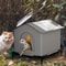 Foldable Stray Cat House With Mat Waterproof Winter Shelter For Outdoor Cats Small Dogs 0
