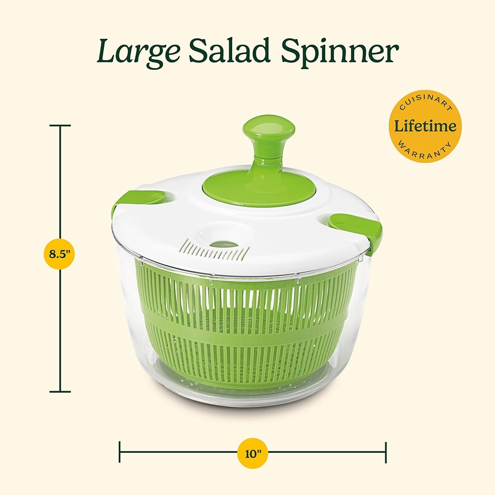 Large Salad Spinner With Bowl MultiUse Lettuce Washer And Dryer 5
