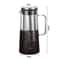 Airtight Cold Brew Iced Coffee Maker & Tea Infuser Glass Carafe with Removable Stainless Steel Filter