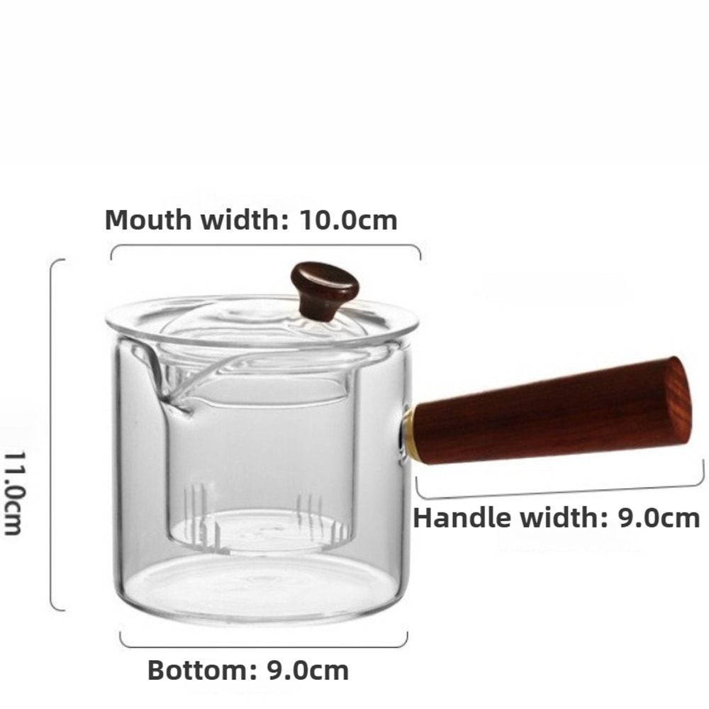 Filterable Heat Resistant Thickened Glass Teapot High Borosilicate Glass Flower Tea Pot Set With He 5