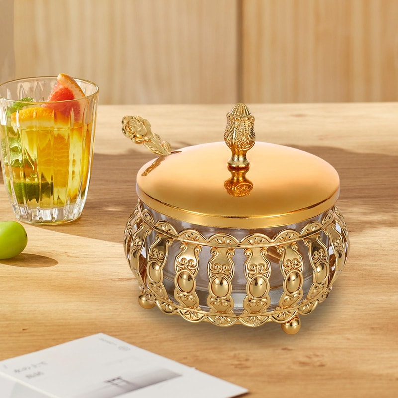 Retro Decorative Candy Jar Stylish Biscuit Canister For Office Kitchen Housewarming Wedding Holida 0