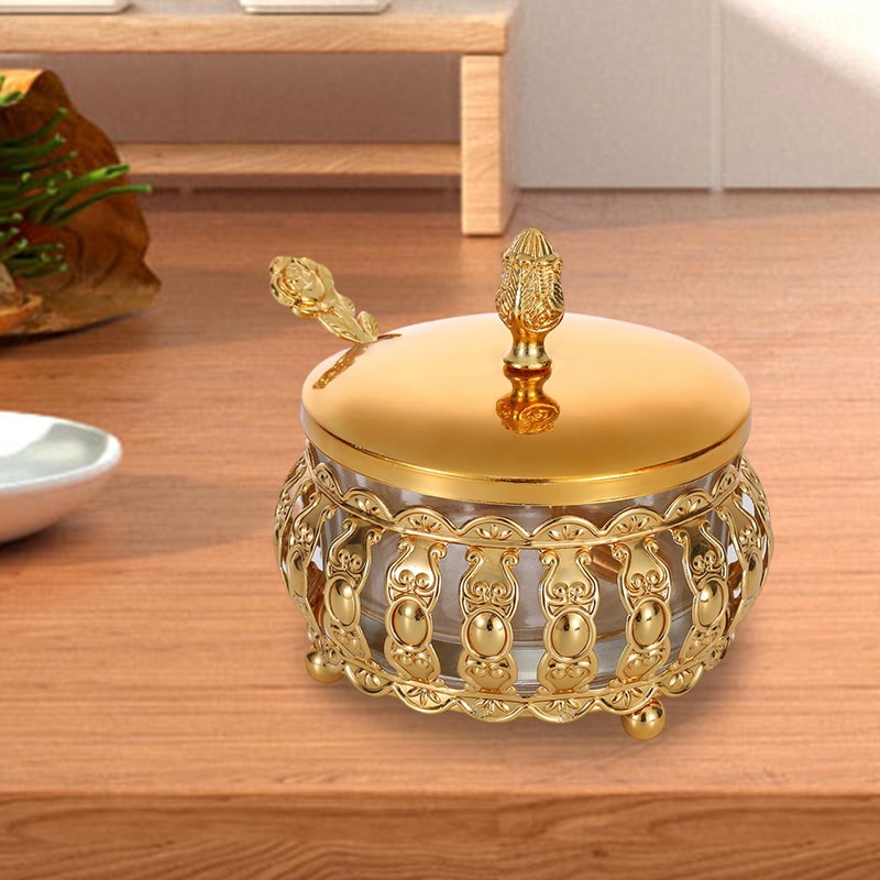 Retro Decorative Candy Jar Stylish Biscuit Canister For Office Kitchen Housewarming Wedding Holida 1