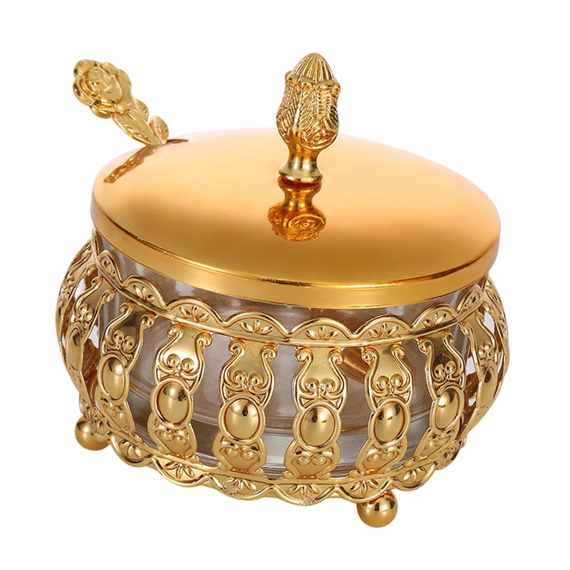 Retro Decorative Candy Jar Stylish Biscuit Canister For Office Kitchen Housewarming Wedding Holida 2