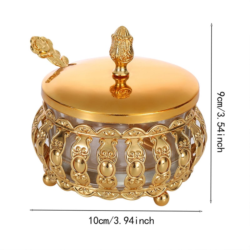 Retro Decorative Candy Jar Stylish Biscuit Canister For Office Kitchen Housewarming Wedding Holida 4