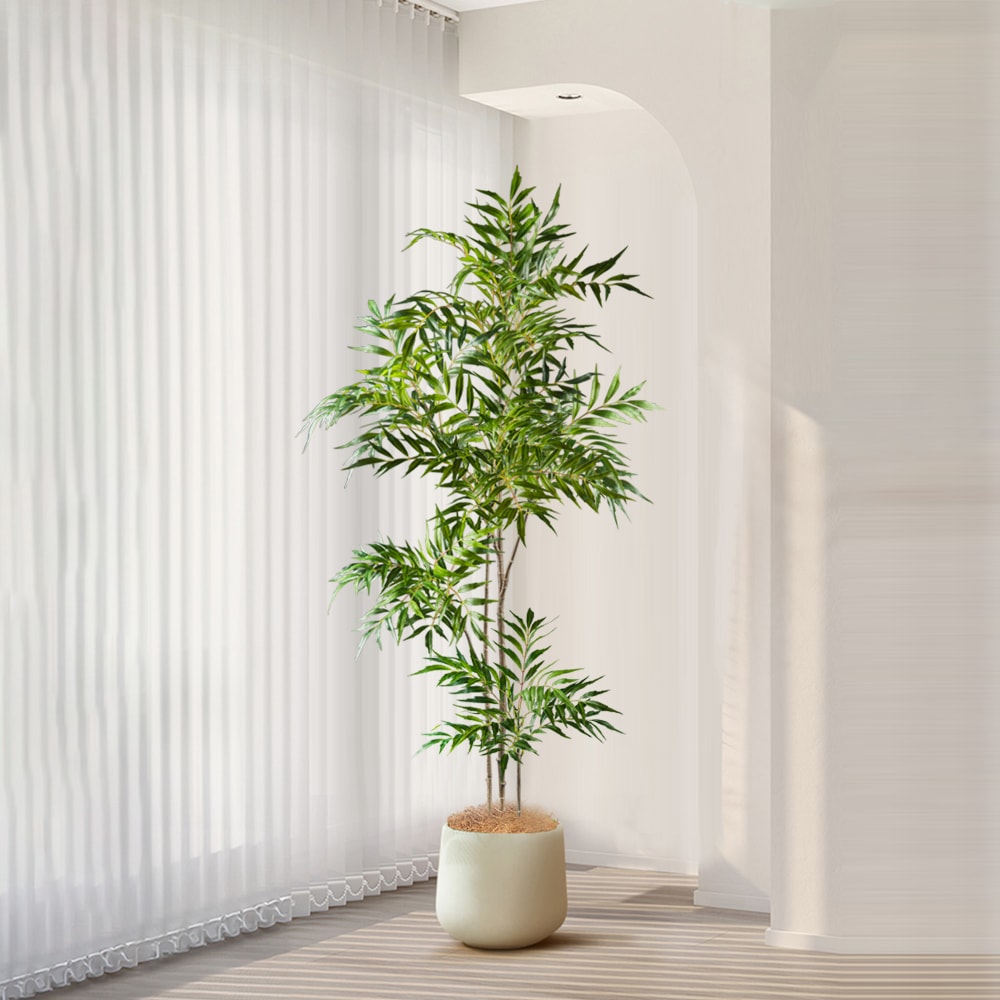 Large Artificial Palm Tree With Real Touch Nandina Leaves Faux Bamboo Plant For Home Garden And Off 0