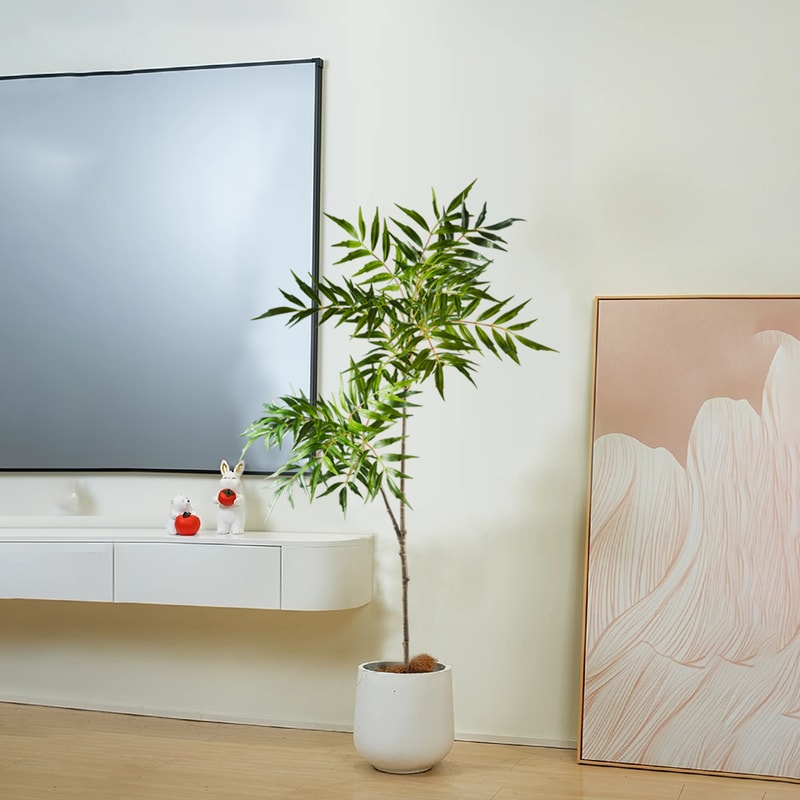 Large Artificial Palm Tree With Real Touch Nandina Leaves Faux Bamboo Plant For Home Garden And Off 2