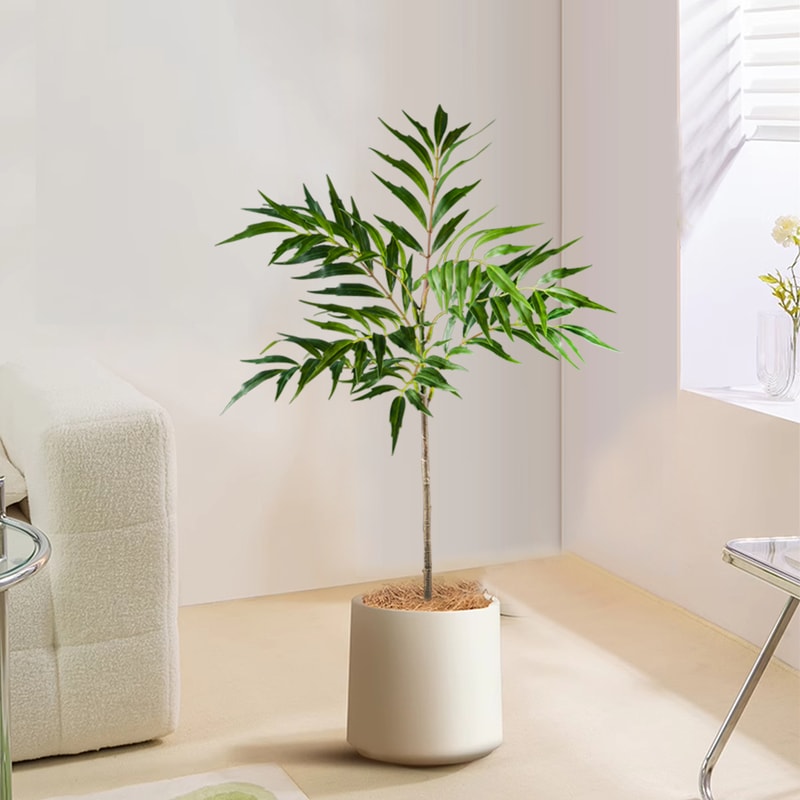 Large Artificial Palm Tree With Real Touch Nandina Leaves Faux Bamboo Plant For Home Garden And Off 4