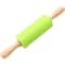 Non-Stick Silicone Rolling Pin with Wooden Handle for Baking and Dough Rolling