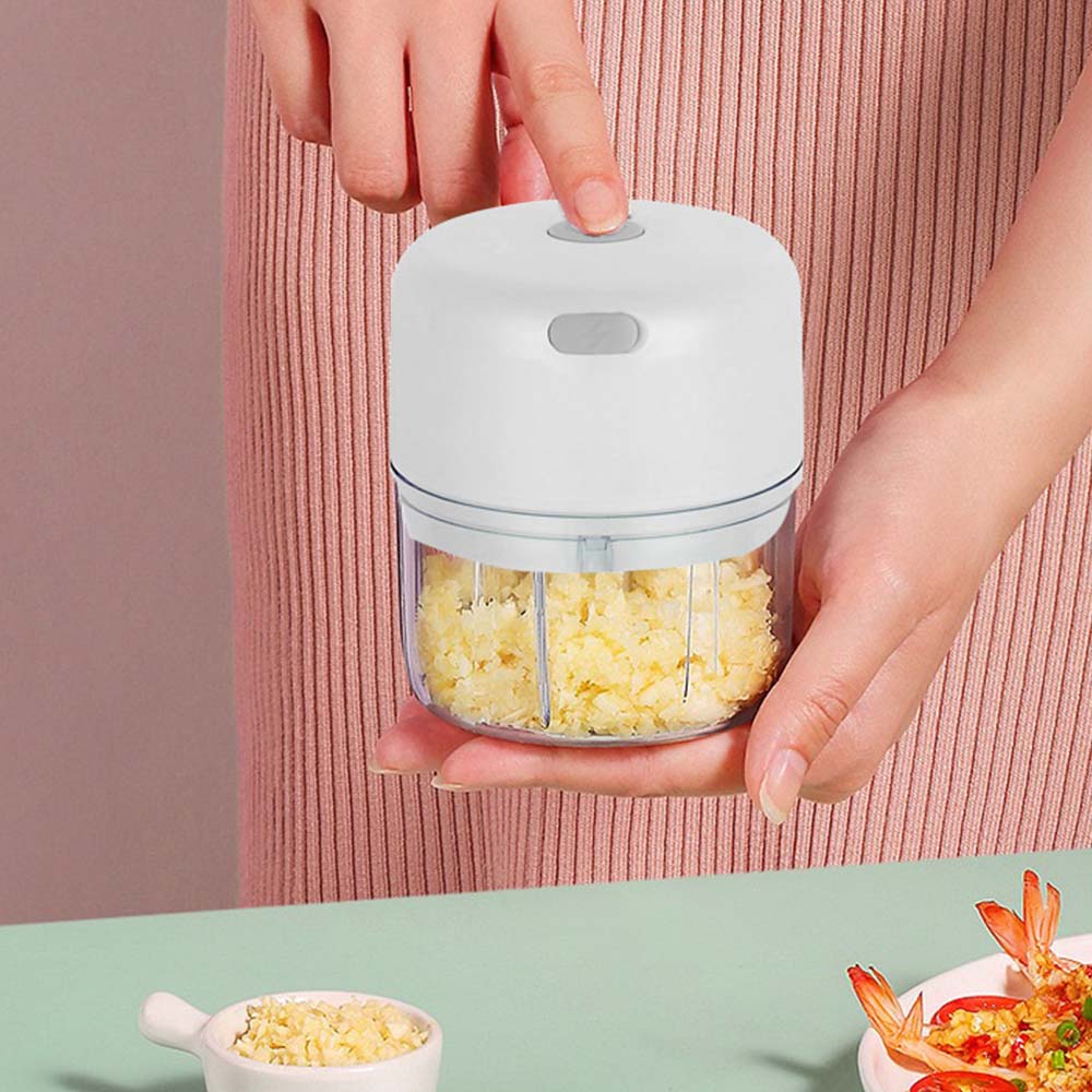Electric Garlic Chopper Portable Food Processor For Nuts Chili Onion Rechargeable Vegetable Blender 1