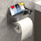 WallMounted NoDrill Toilet Paper Holder With Shelf And Phone Holder Polypropylene Bathroom Tissue R 3