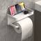 WallMounted NoDrill Toilet Paper Holder With Shelf And Phone Holder Polypropylene Bathroom Tissue R 7