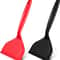 Wide Silicone Spatula Turner for Nonstick Cookware Flexible Fish & Egg Turner with Heat-Resistant Handle