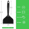 Wide Silicone Spatula Turner for Nonstick Cookware Flexible Fish & Egg Turner with Heat-Resistant Handle
