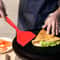 Wide Silicone Spatula Turner for Nonstick Cookware Flexible Fish & Egg Turner with Heat-Resistant Handle