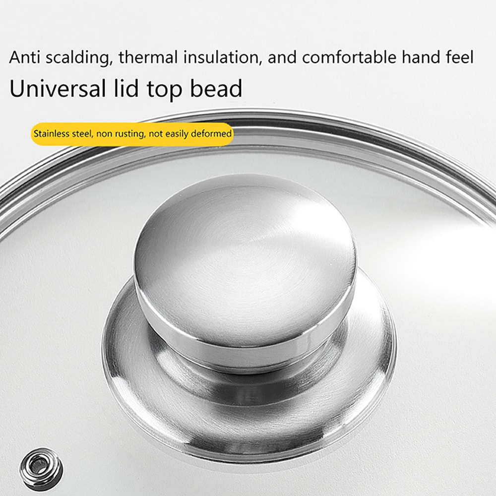 Replacement Stainless Steel Universal Pot Lid Grip AntiScalding Knob Handle Cover For Kitchen Cookw 2
