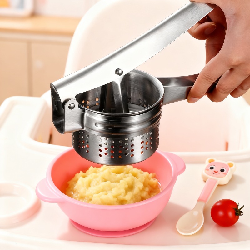 Ergonomic Stainless Steel Potato Masher Comfort Handle For Easy Fruit Vegetable Crushing 1