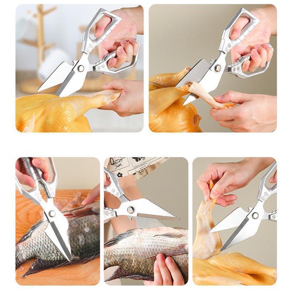 HeavyDuty Kitchen Scissors MultiFunction Dishwasher Safe Ideal For Poultry Herbs 4