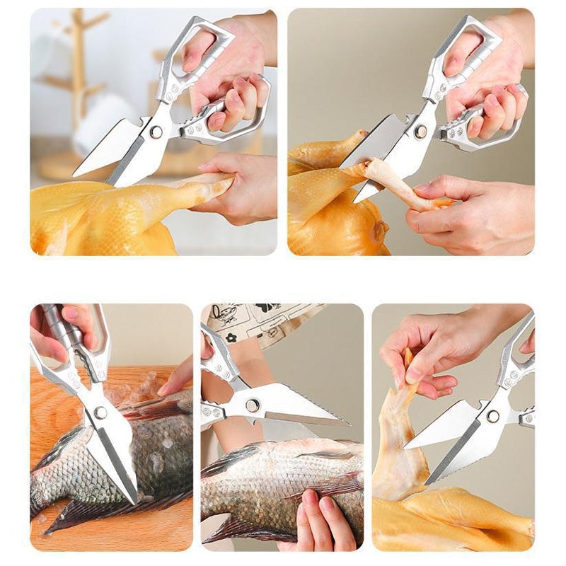 HeavyDuty Kitchen Scissors MultiFunction Dishwasher Safe Ideal For Poultry Herbs 4