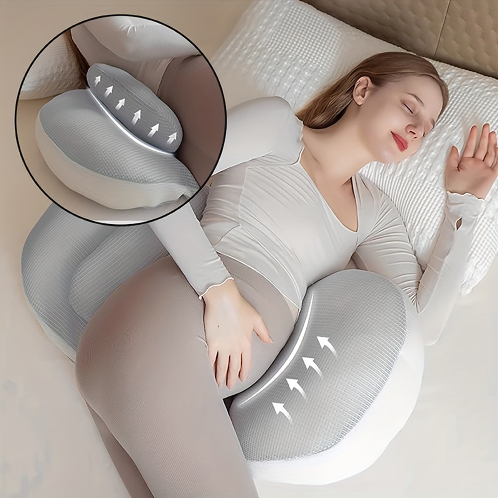 ComfortCloud U Shaped Pregnancy Pillow For Full Body Support And Pain Relief 0