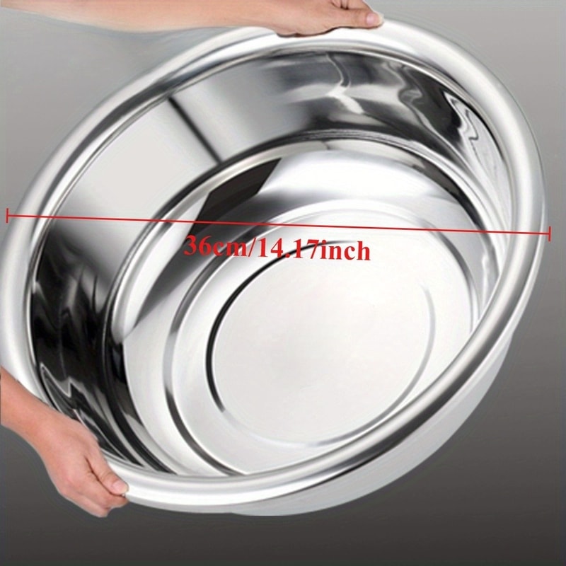 Stainless Steel Nesting Salad Bowls Set Large Capacity Mixing Washing Bowls For Cooking 4