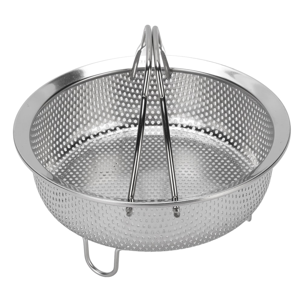 Stainless Steel Steam Basket with Foldable Handle Perfect for Rice Cookers, Ovens, and Fryers