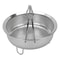 Stainless Steel Steam Basket with Foldable Handle Perfect for Rice Cookers, Ovens, and Fryers