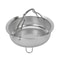 Stainless Steel Steam Basket with Foldable Handle Perfect for Rice Cookers, Ovens, and Fryers