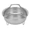 Stainless Steel Steam Basket with Foldable Handle Perfect for Rice Cookers, Ovens, and Fryers