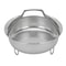 Stainless Steel Steam Basket with Foldable Handle Perfect for Rice Cookers, Ovens, and Fryers