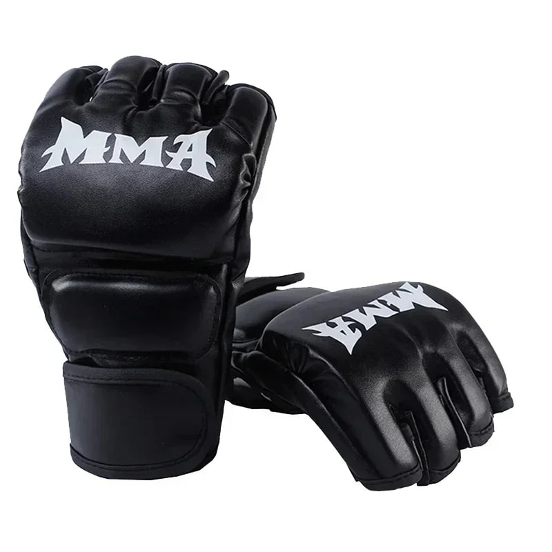 Professional Half Finger Boxing Gloves for Training Leather Cushion for Adult Sanda, and Sandbag Workouts
