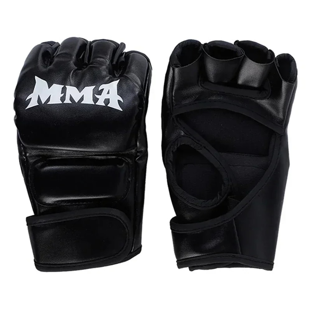 Professional Half Finger Boxing Gloves for Training Leather Cushion for Adult Sanda, and Sandbag Workouts