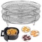 Durable Stackable Air Fryer Rack Non-Stick Stainless Steel Tray Ideal for Airfryer Cooking and Grilling