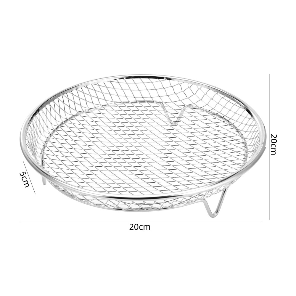 Durable Stackable Air Fryer Rack Non-Stick Stainless Steel Tray Ideal for Airfryer Cooking and Grilling