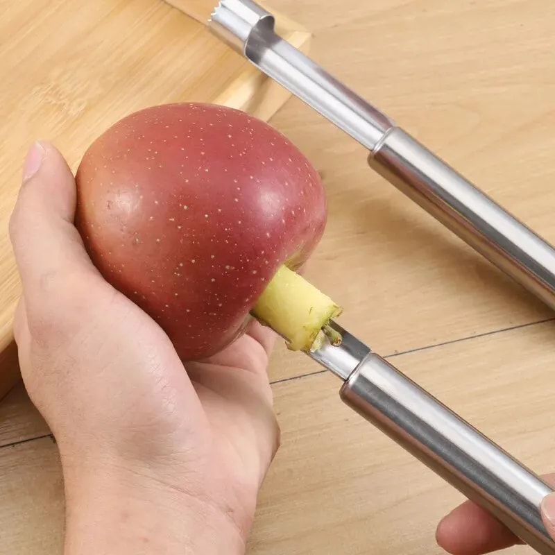 Stainless Steel Apple Pear Seed Remover Twist Fruit Core Cutter Efficient Kitchen Gadget For Red D 0
