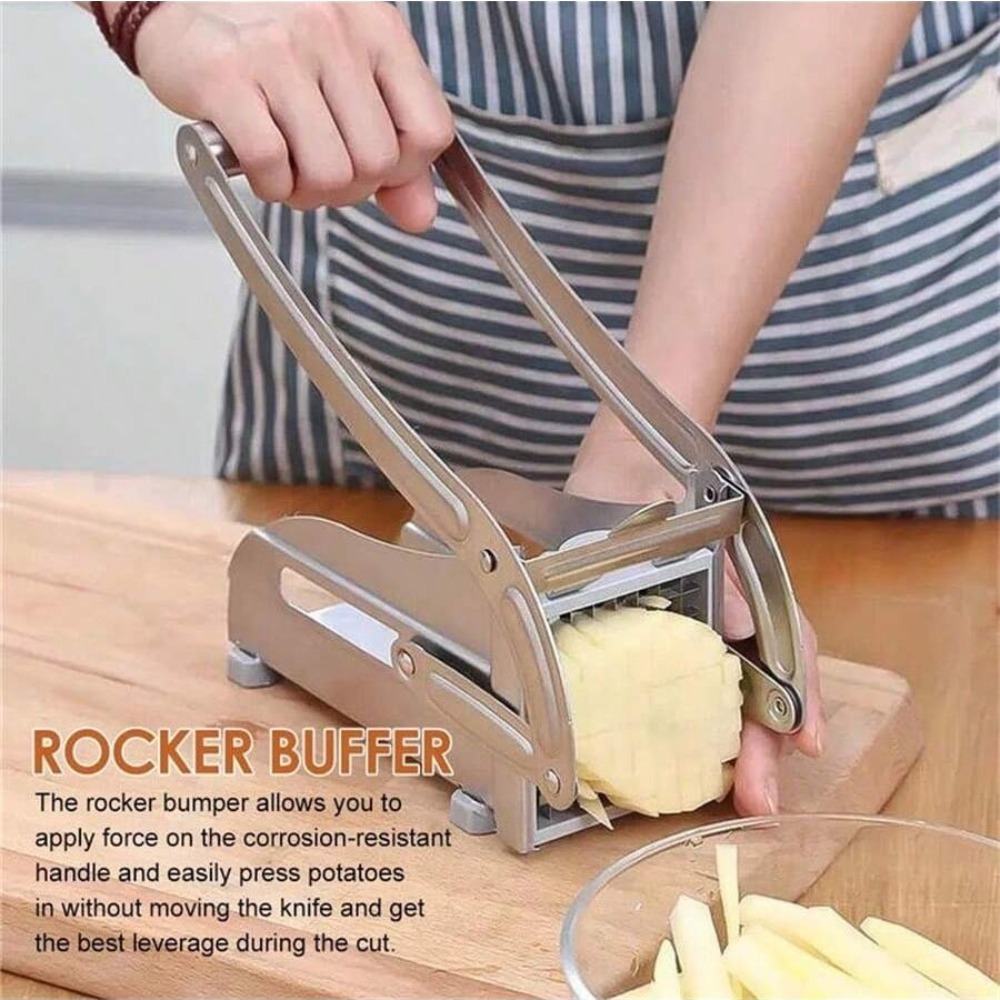 Stainless Steel Potato Cutter With Nonslip Suction Base Replacement Blades Vegetable And Chips Cho 0