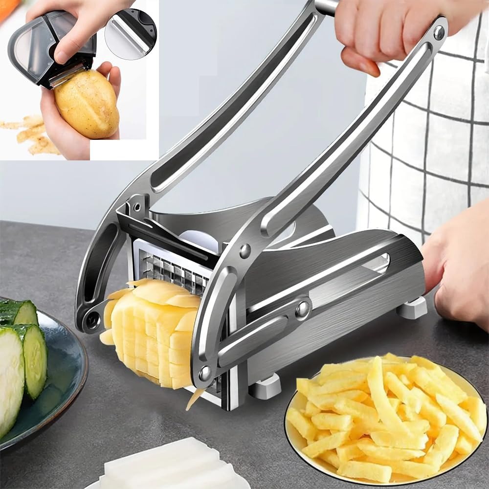 Stainless Steel Potato Cutter With Nonslip Suction Base Replacement Blades Vegetable And Chips Cho 1