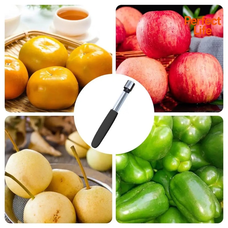 Apple Corer Pitter Pear Bell Twist Fruit Stoner Easy Core Seed Remover For Peppers Fruits 1