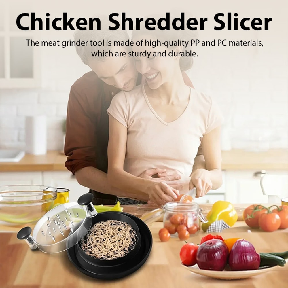 Chicken Shredder Tool Efficient Meat Breast Shredding and Mincing Grinder Machine for Chicken, Pork, and Beef with Lid