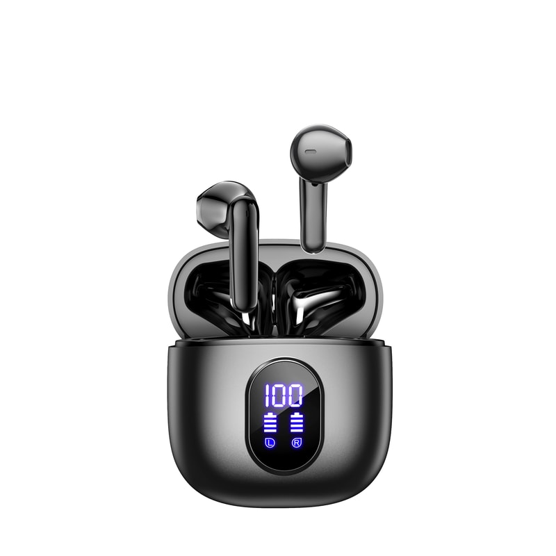 Bluetooth ENC Earphones True Wireless Stereo With Noise Cancellation Digital Display TWS Earbuds W 0