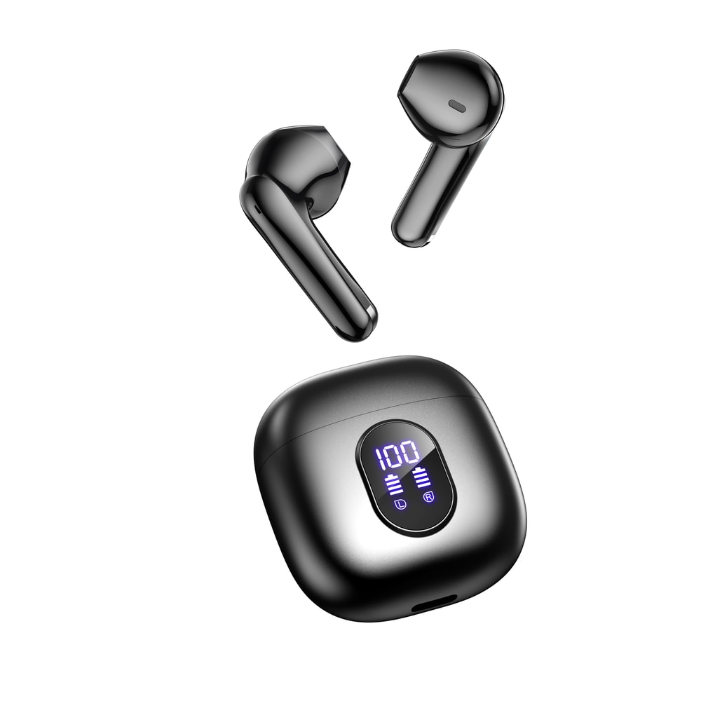 Bluetooth ENC Earphones True Wireless Stereo With Noise Cancellation Digital Display TWS Earbuds W 2