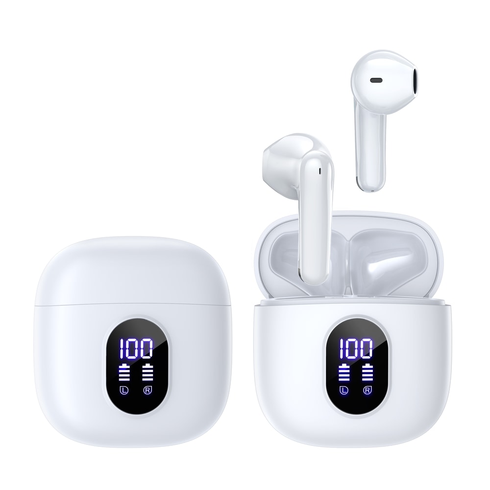 Bluetooth ENC Earphones True Wireless Stereo With Noise Cancellation Digital Display TWS Earbuds W 4